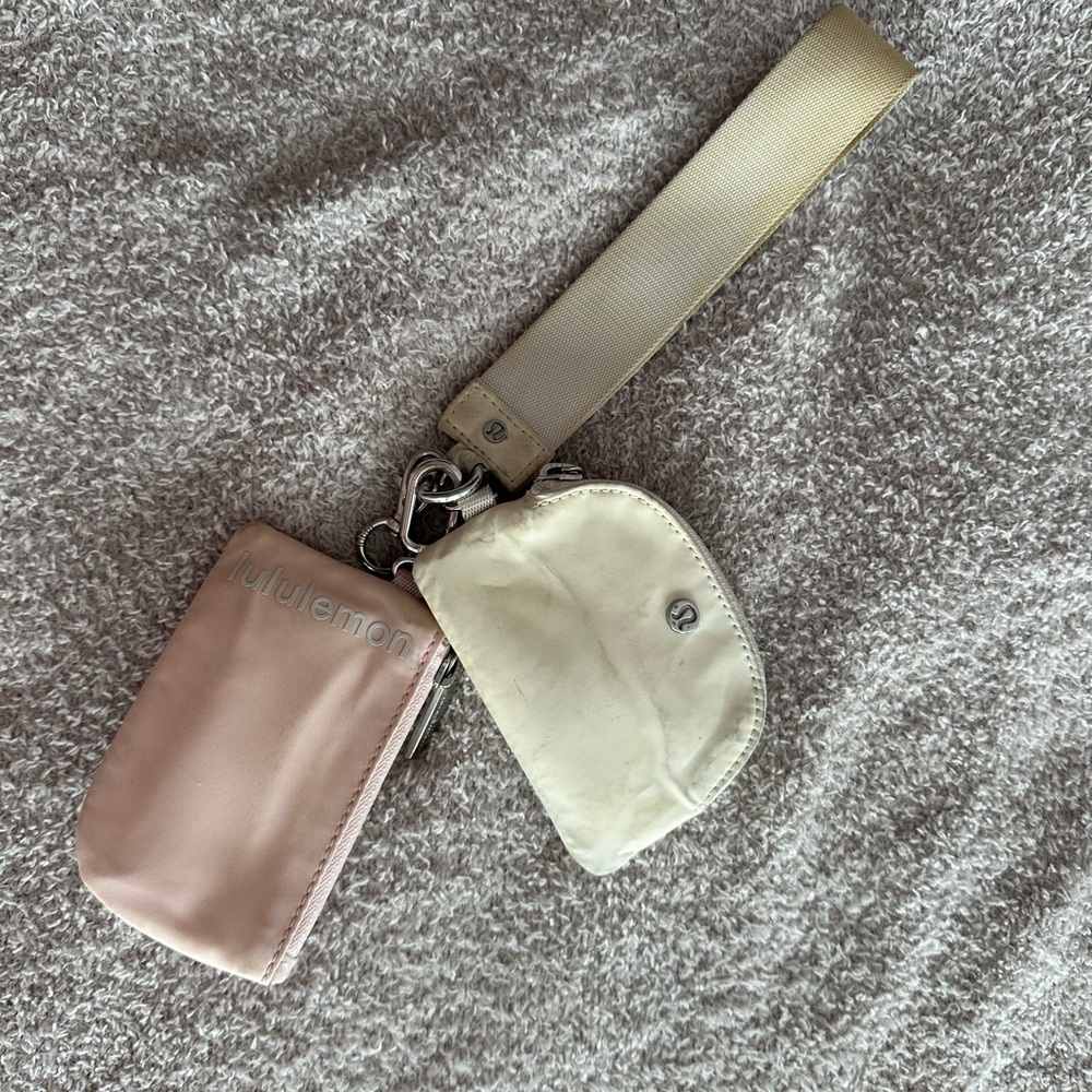 lululemon athletica Pink and Cream Mini Bags